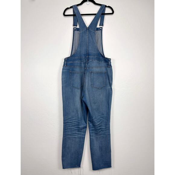 Madewell Raw Hem Overalls Size XL Denim Boho Artsy Homestead Country Farmer - Picture 6 of 16